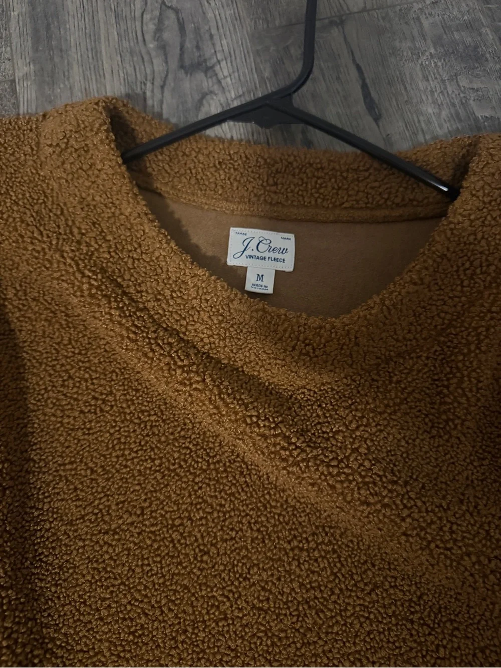 J. Crew Cozy Chestnut Sherpa Crewneck Sweater